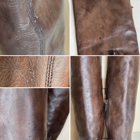 New BED STU Manchester Teak Distressed Riding Boots Size 9 - Picture 7 of 16